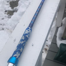 6'6"'MTK Custom Spiral Wrap 20/50 Med Action blue/white. with blue Abalone overlay Rod BC~01